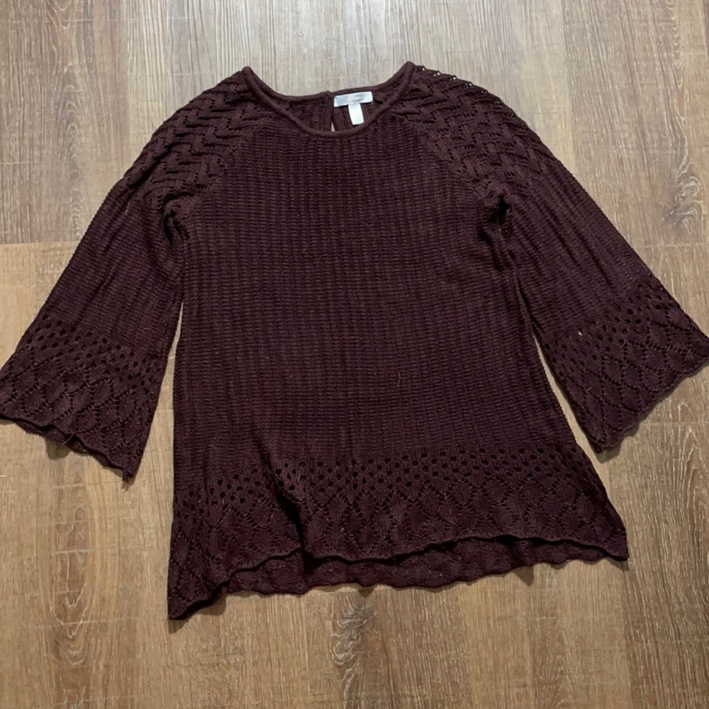 LC Lauren Conrad eggplant sweater size small